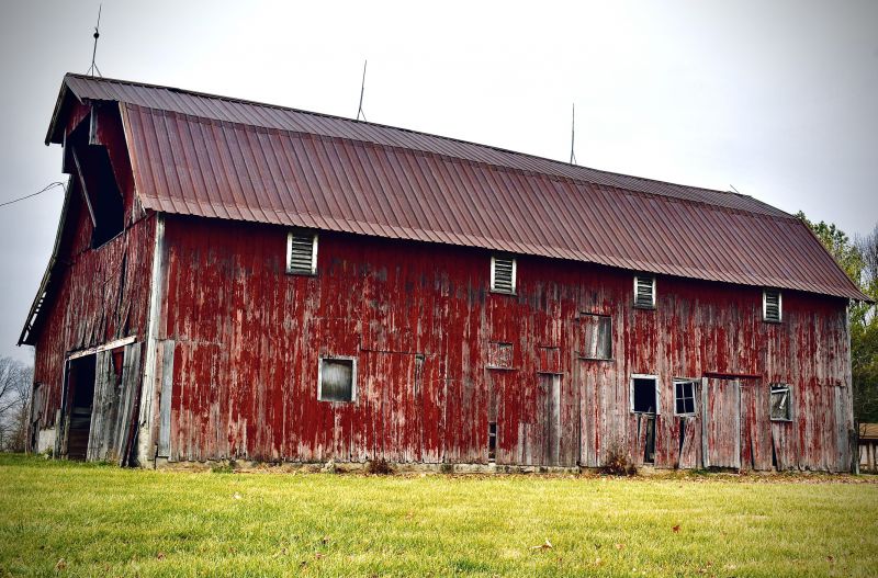 Barn Roof Before Resurfacing
